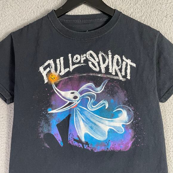 Disney Nightmare Before Christmas Full of Spirit T-Shirt Youth M Zero Black - Picture 2 of 5